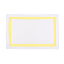Load image into Gallery viewer, Top view of our Yellow Linen Placemat