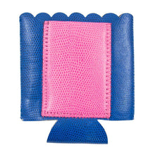 Load image into Gallery viewer, Front view of our Navy Lizard Pocket Koozie