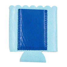 Load image into Gallery viewer, Front view of our Turquoise Lizard Pocket Koozie