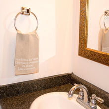 Load image into Gallery viewer, Linen guest towel display