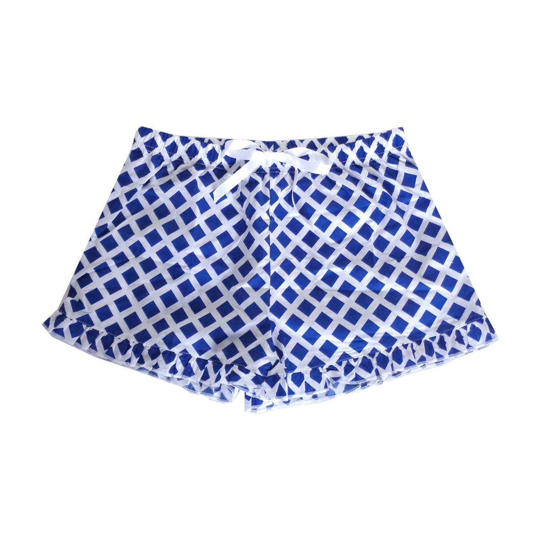 Front view of our Lattice Lounge Shorts