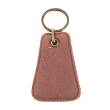 Load image into Gallery viewer, Front view of our Mocha Canvas Bottle opener Keychain