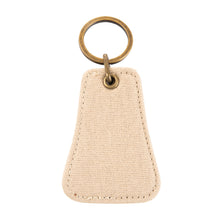 Load image into Gallery viewer, Front view of our Tan Canvas Bottle opener Keychain