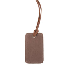 Load image into Gallery viewer, Front view of our Mocha Men Luggage Tag