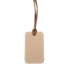Load image into Gallery viewer, Front view of our Tan Men Luggage Tag
