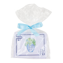 Load image into Gallery viewer, Front view of our Southern Blooms Turquoise Leaf Note Card Set