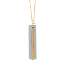 Load image into Gallery viewer, Front view of our Gray Pebble Grain Accent Necklace