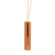 Load image into Gallery viewer, Front view of our Camel Pebble Grain Accent Necklace