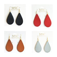 Load image into Gallery viewer, Front view of our Pebble Grain Teardrop Earrings