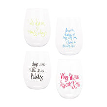 Load image into Gallery viewer, Front view of our Acrylic Wine Glasses