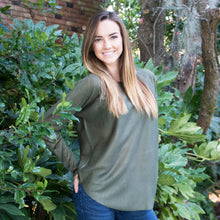 Load image into Gallery viewer, Lifestyle picture of our Roll Up Sweater