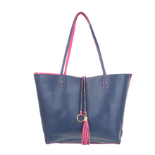 Load image into Gallery viewer, Reversed front view of our Pink Spring Catalina Reversible Handbag