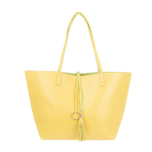 Load image into Gallery viewer, Front view of our Yellow Spring Catalina Reversible Handbag