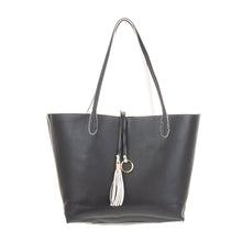 Load image into Gallery viewer, Front view of our Black Spring Catalina Reversible Handbag
