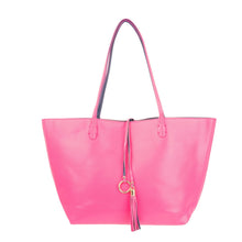 Load image into Gallery viewer, Front view of our Pink Spring Catalina Reversible Handbag