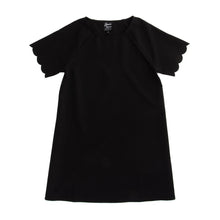 Load image into Gallery viewer, Front view of our Black Scallop Dress
