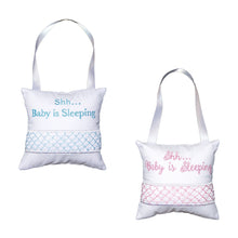 Load image into Gallery viewer, Front view of our Shh Hanging Pillows