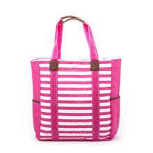 Load image into Gallery viewer, Pink Stripe Beach Tote