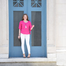 Load image into Gallery viewer, Lifestyle image of our Tassel Sleeve Shirt