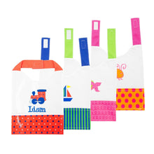 Load image into Gallery viewer, Monogrammed image of our Vinyl Pocket Bibs