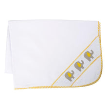 Load image into Gallery viewer, Yellow Elephant Smocked Blanket