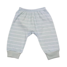Load image into Gallery viewer, Front of the blue striped baby pants