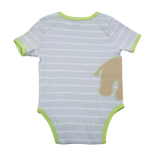 Load image into Gallery viewer, Elephant Blue Stripe Onesie 0-6 Months