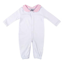 Load image into Gallery viewer, Pink Smocked Convertible Onesie 0-6 Months