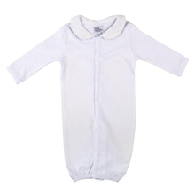 Load image into Gallery viewer, White Smocked Convertible Onesie 0-6 Months