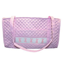Load image into Gallery viewer, Pink Bunny Smocked Duffle Bag