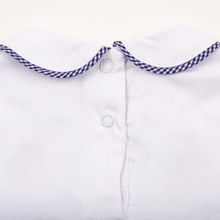 Load image into Gallery viewer, Navy Boat Smocked Day Gown 0-6 Months
