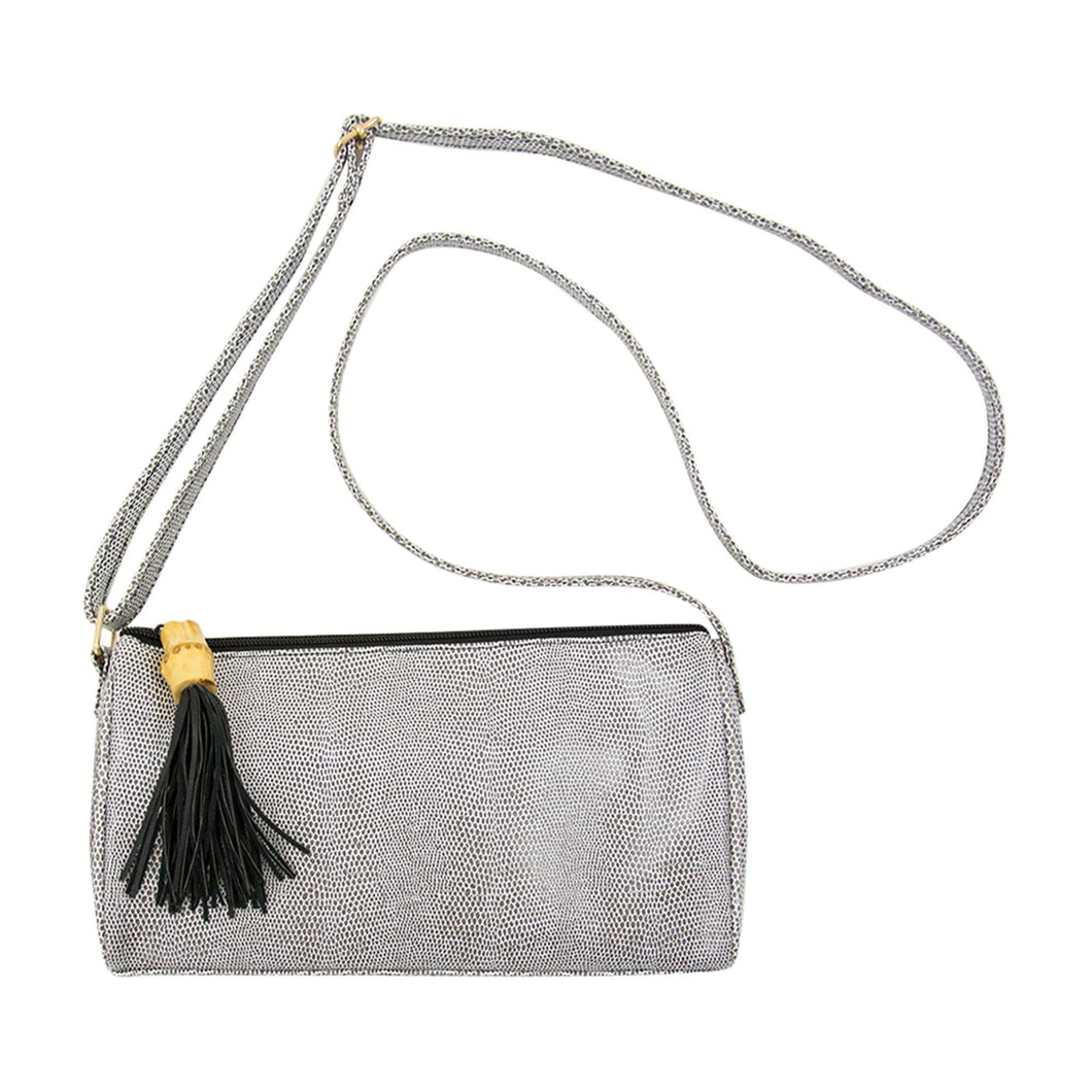 Front view of our Black Bamboo Classy Crossbody