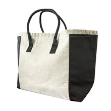 Load image into Gallery viewer, Black Linen Weekender Tote
