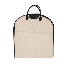 Load image into Gallery viewer, Linen Garment Bag with Black Details