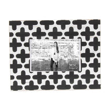 Load image into Gallery viewer, Front view of our Black and White Clover Picture Frame