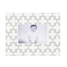 Load image into Gallery viewer, Front view of our Grey and White Clover Picture Frame
