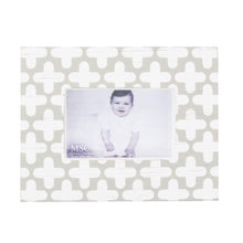 Load image into Gallery viewer, Front view of our Grey and White Clover Picture Frame