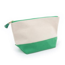 Load image into Gallery viewer, green cosmetic zipper pouch