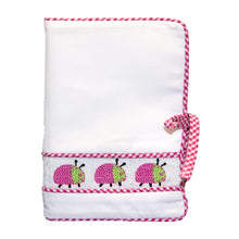 Load image into Gallery viewer, Front view of our Hot Pink Ladybug Smocked Photo Album