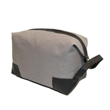 Load image into Gallery viewer, Gray canvas dopp kit