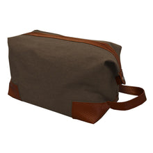Load image into Gallery viewer, Mocha canvas dopp kit