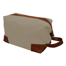 Load image into Gallery viewer, Tan canvas dopp kit