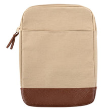 Load image into Gallery viewer, Tan canvas tablet case