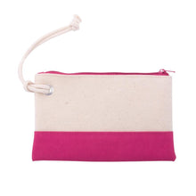 Load image into Gallery viewer, Pink & Natural Canvas Rope Pouch