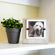 Load image into Gallery viewer, Lifestyle view of our &quot;Wagging Tails &amp; Wet Noses&quot; Block Frame

