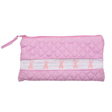 Load image into Gallery viewer, Pink Bunny Smocked Accessory Pouch