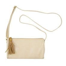 Load image into Gallery viewer, Front view of our Tan Bamboo Classy Crossbody