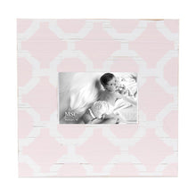 Load image into Gallery viewer, Front view of our Pink and White Trellis Picture Frame