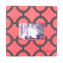Load image into Gallery viewer, Front view of our Red and Black Trellis Picture Frame