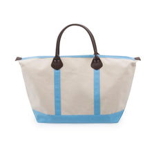 Load image into Gallery viewer, light blue jet setter duffle